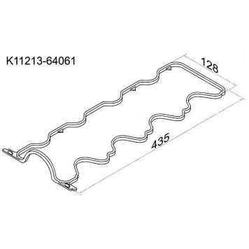 Прокладка клапанной крышки TOYOTA 2-3C# 93-, без отверстий под болты <b>SAT K11213-64061</b>