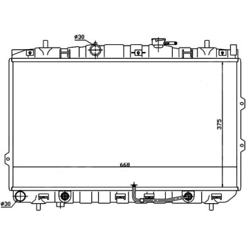 Радиатор KIA CERATO / FORTE 1.6 / 2.0 04-09 <b>SAT KI0002</b>