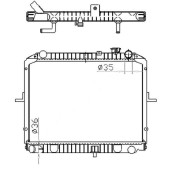 Радиатор KIA BONGO III K2500 / K2700 / K3000 / HYUNDAI PORTER 04- 2WD <b>SAT KI0007</b>