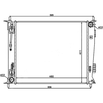 Радиатор KIA SOUL 1.6 09- <b>SAT KI0010</b>