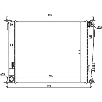Радиатор KIA SOUL 1.6 / 1.6TD 09- <b>SAT KI0010-MT</b>