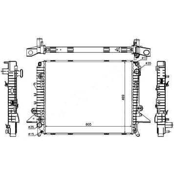 Радиатор RANGE ROVER SPORT / DISCOVERY III 2.7TD 04- <b>SAT LR0001-04D</b>