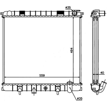 Радиатор LAND ROVER RANGE ROVER (NEW) 4.0 / 4.6 98-02 <b>SAT LR0003-98</b>
