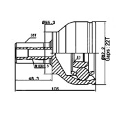 Шрус наружный MAZDA 3 / AXELA 1.5 / 2.0 (ZY / LF) BK# 03-05 <b>SAT MA-40</b>