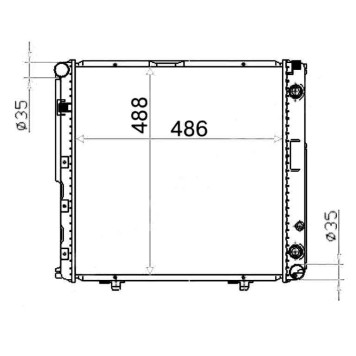 Радиатор MERCEDES ML / GL / R-CLASS W164 / X164 / W251 2.8D / 3.0D / 3.2D / 3.5 / 3.5D / 4.5 / 5.0 / 5.5 / 6.3AMG <b>SAT MB0005-05</b>