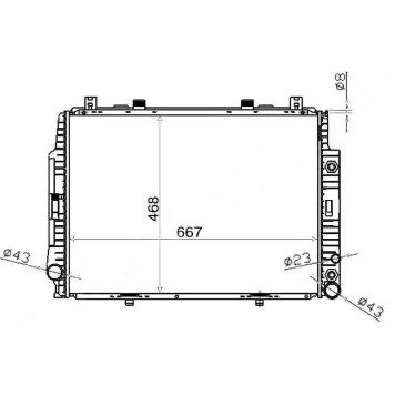 Радиатор MERCEDES S-CLASS W140 4.0 / 4.2 / 5.0 / 6.0 91-98 <b>SAT MB0006</b>
