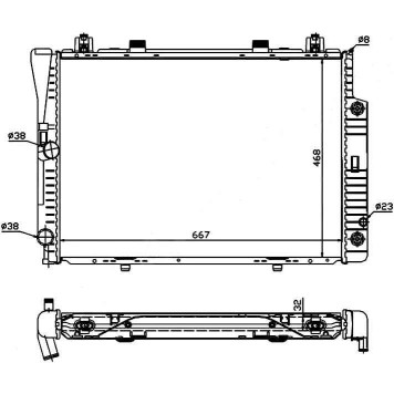 Радиатор MERCEDES S-CLASS W140 2.8 / 3.0 / 3.2 92-98 <b>SAT MB0006-1</b>