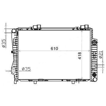 Радиатор MERCEDES C-CLASS W202 2.8 / 3.6 93-00 <b>SAT MB0008-2</b>