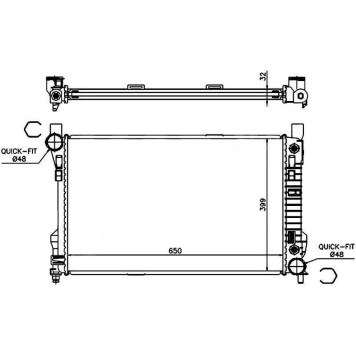 Радиатор MERCEDES C-CLASS W203 / CLK-CLASS W209 / SLK-CLASS W171 <b>SAT MB0009-3</b>