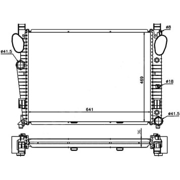 Радиатор MERCEDES S-CLASS W220 2.8 / 3.2 / 3.2D / 3.5 / 4.0D / 4.3 / 5.0 / 5.5 / 6.0 / 6.5 99-06 / CL / SL-CLASS W215 / W230 <b>SAT MB0012</b>