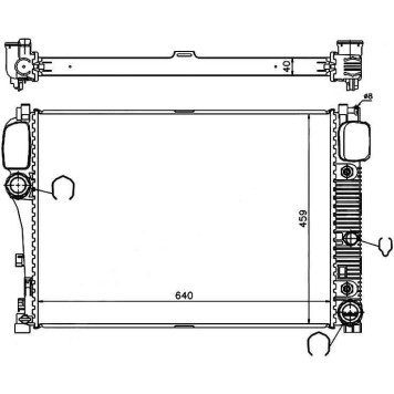 Радиатор MERCEDES S-CLASS W221 / / CL-CLASS W216 06- <b>SAT MB0012-06</b>