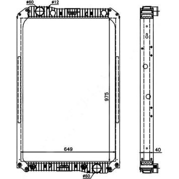 Радиатор MERCEDES BENZ AXOR МКПП 02- <b>SAT MB0014</b>