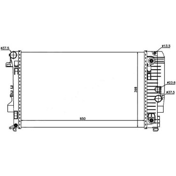 Радиатор MERCEDES VITO-VIANO W639 2.0D / 2.2D / 3.2 / 3.5 03- <b>SAT MB0016</b>