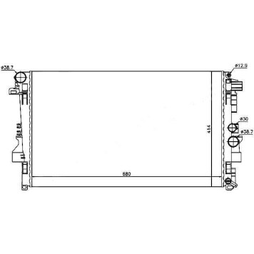 Радиатор MERCEDES VITO-VIANO W639 2.0D / 2.2D / 3.2 / 3.5 03- <b>SAT MB0016-MT</b>