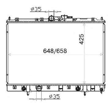 Радиатор MITSUBISHI PAJERO IO / PININ 1.8 / 2.0 98-07 <b>SAT MC00012</b>
