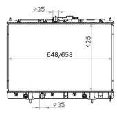Радиатор MITSUBISHI PAJERO IO / PININ 1,8-2,0 98-07 <b>SAT MC00012-2R</b>