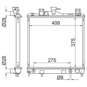 Радиатор MITSUBISHI PAJERO JUNIOR 95-98 / MINI 94-98 <b>SAT MC00013</b>