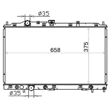 Радиатор MITSUBISHI COLT / LANCER / MIRAGE 95-00 <b>SAT MC0001-CE</b>
