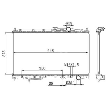 Радиатор MITSUBISHI GALANT / ETERNA / EMERAUDE V6 93-97 <b>SAT MC0002-E5</b>