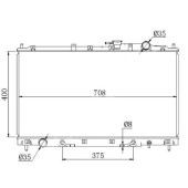 Радиатор MITSUBISHI DIAMANTE / SIGMA 2.5 / 3.5 95-04 <b>SAT MC0003</b>