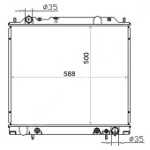 Радиатор MITSUBISHI DELICA L400 / SPACE GEAR 2.8 94-06 DIESEL <b>SAT MC0005-2.8</b>