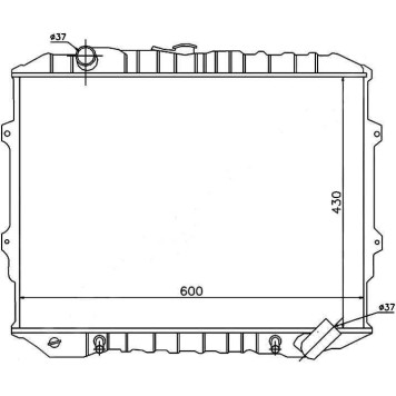 Радиатор MITSUBISHI PAJERO 2.3TD / 2.5TD 86-91 / HYUNDAI GALLOPER 2.5TD 91-98 <b>SAT MC0007-D</b>