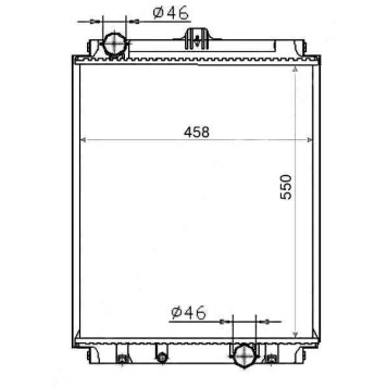 Радиатор MITSUBISHI CANTER 4D30 / 4D34T / 4D35 / 4D36 4M40 93- #51# / #53##43# / #44# 550MM <b>SAT MC0010-3.5</b>