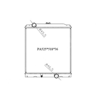 Радиатор MITSUBISHI CANTER 4M50 FE63D# 525 mm 99- <b>SAT MC0014</b>