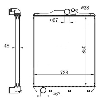 Радиатор MITSUBISHI FUSO SUPER GREAT FP5# / FV5# 8M22 / 10M20 96- <b>SAT MC0016</b>