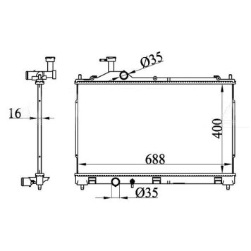 Радиатор MITSUBISHI OUTLANDER XL 13- <b>SAT MC0089</b>-1