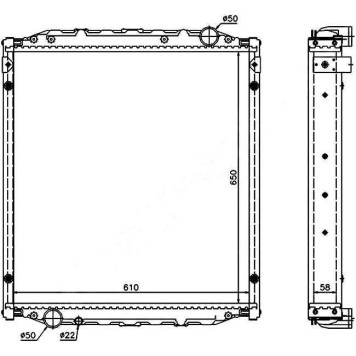 Радиатор MAN L2000 93-97 <b>SAT MN0001</b>