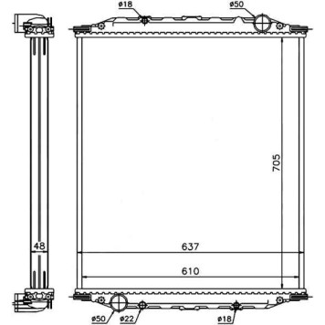 Радиатор MAN M2000 95- <b>SAT MN0002</b>