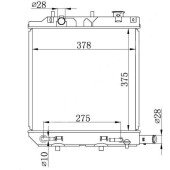 Радиатор MAZDA DEMIO / FORD FESTIVA 00-02 2 верх. крепления <b>SAT MZ0004-1</b>