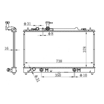 Радиатор MAZDA6 / ATENZA 1.8 / 2.0 05-12 <b>SAT MZ0005-2</b>