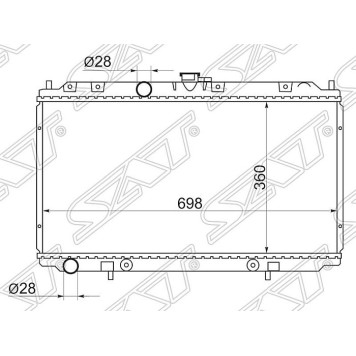 Радиатор NISSAN ALMERA N16 00-06 / PRIMERA 02- <b>SAT NS0001-16-1</b>
