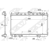 Радиатор NISSAN SUNNY B15 / AD / WIGROAD Y11 98-05 YD22 <b>SAT NS0001-16D</b>
