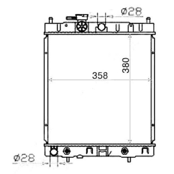 Радиатор NISSAN MARCH / MICRA CVT 92-02 <b>SAT NS0001-K11</b>