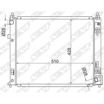 Радиатор NISSAN TIIDA C12 12- / NISSAN NOTE E12 13- <b>SAT NS0001-E12</b>