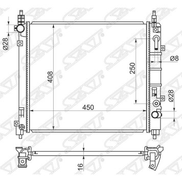 Радиатор NISSAN MARCH / MICRA K13 10- HR12 <b>SAT NS0001-K13-1</b>
