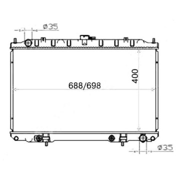 Радиатор NISSAN CEFIRO / MAXIMA / INFINITI I30 / I35 2,0-3,0 99-03 <b>SAT NS0004-33-2R</b>