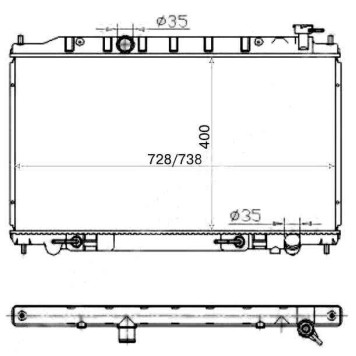Радиатор NISSAN TEANA VQ2.3 / 3.5 03- <b>SAT NS0004-J31-V6</b>