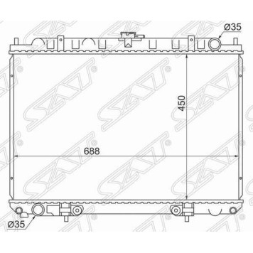 Радиатор NISSAN RNESSA (KA24DE) / PRESAGE / BASSARA / SERENA / LIBERTY / PREIRIE SR20 / YD25 98-02 <b>SAT NS0005-12</b>
