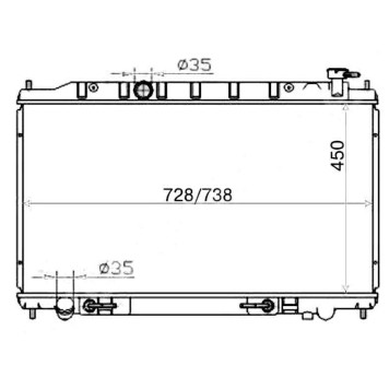 Радиатор NISSAN MURANO QR25 03- <b>SAT NS00077</b>
