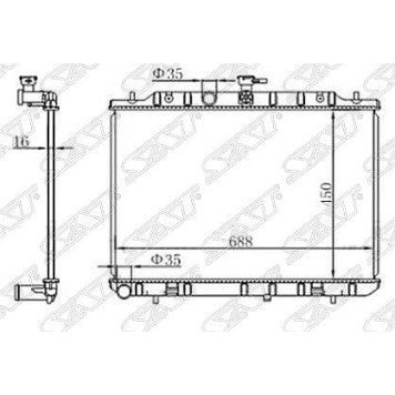 Радиатор NISSAN X-TRAIL 2,0D 07- <b>SAT NS0007-T31-D</b>