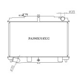 Радиатор NISSAN ATLAS TD25 / TD27 2.3 / 2.5 / 2.7 92-97 DIESEL MT <b>SAT NS000F23</b>