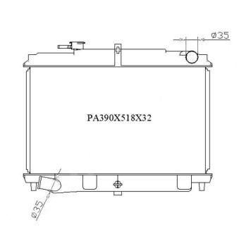 Радиатор NISSAN ATLAS TD25 / TD27 2.3 / 2.5 / 2.7 92-97 DIESEL MT <b>SAT NS000F23</b>