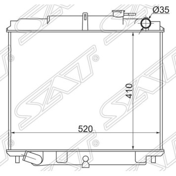 Радиатор NISSAN ATLAS 97- TD27 <b>SAT NS000F23-2.7</b>