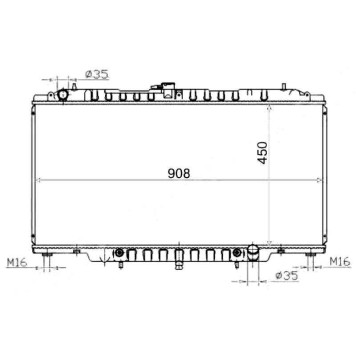Радиатор NISSAN PATROL / SAFARI TB45E 98-02 <b>SAT NS000Y61</b>