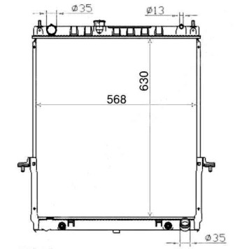 Радиатор NISSAN SAFARI / PATROL TB48DE 02-07 <b>SAT NS000Y61-4.8</b>
