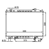Радиатор NISSAN ELGRAND / AMBULANCE / TERRANO REGULUS VQ35DE 97-04 <b>SAT NS0011-E50</b>